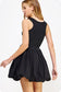 Black Balloon Poplin Mini Dress