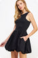 Black Balloon Poplin Mini Dress