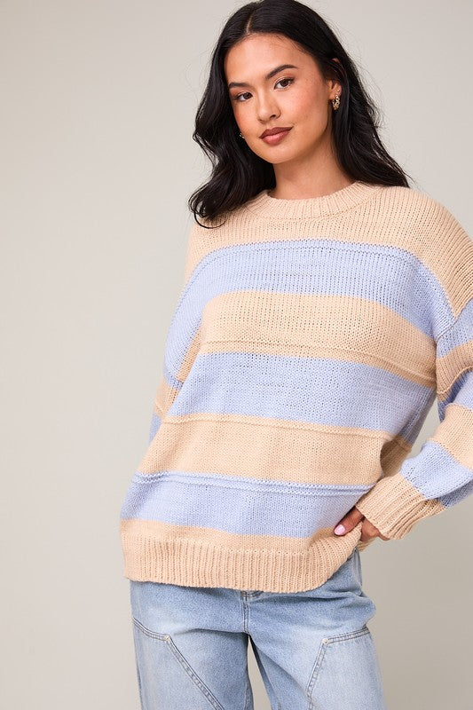 Chunky Stripe Oversized Sweater