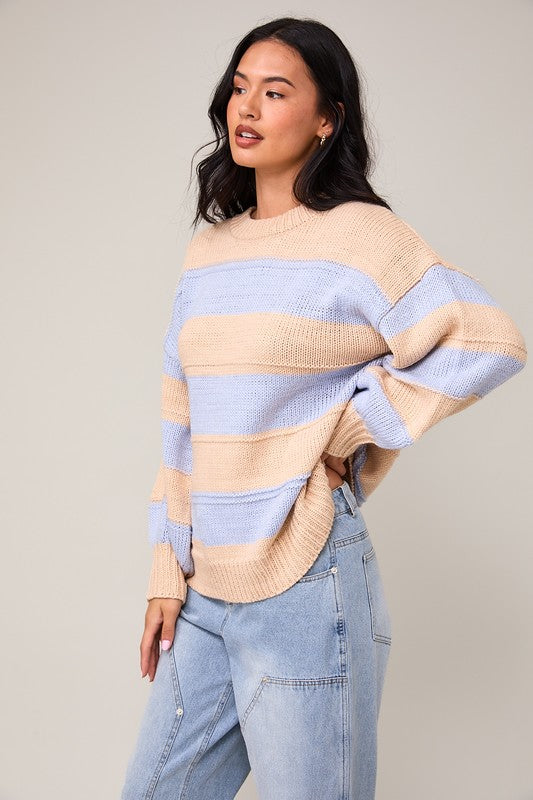 Chunky Stripe Oversized Sweater