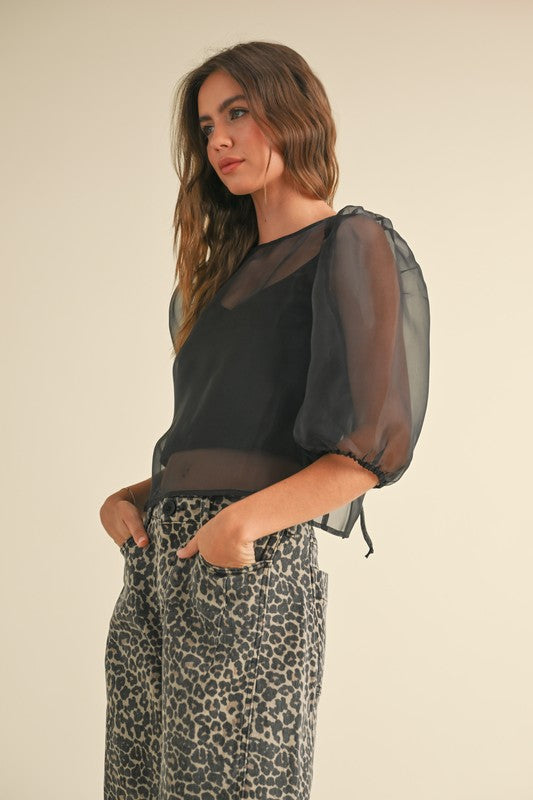 Sheer Blouse with Lining