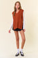 V-Neck Drop Shoulder Cable Sweater Vest