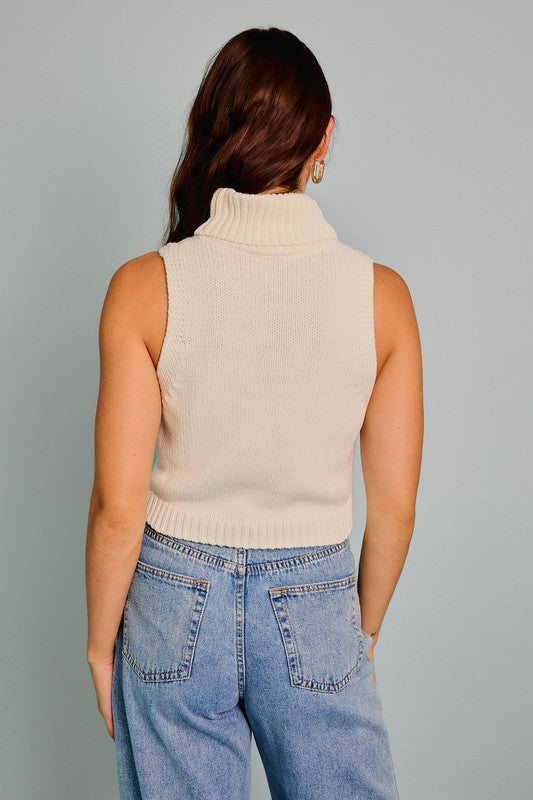 Turtle Neck "JOY" Knit Top