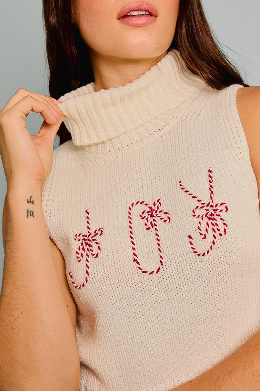 Turtle Neck "JOY" Knit Top