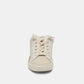 Zantel Off White Crackled Leather Sneaker