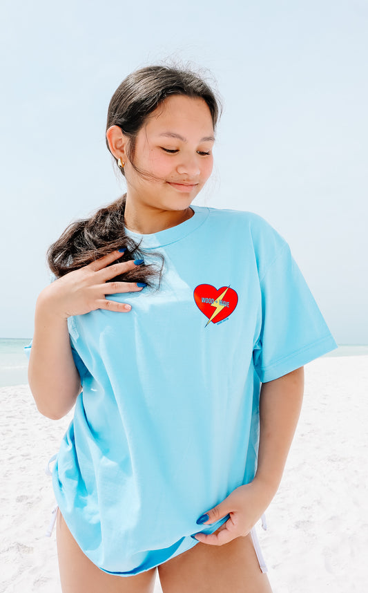 30a Lightning Heart Tee - Arctic Blue (PL)