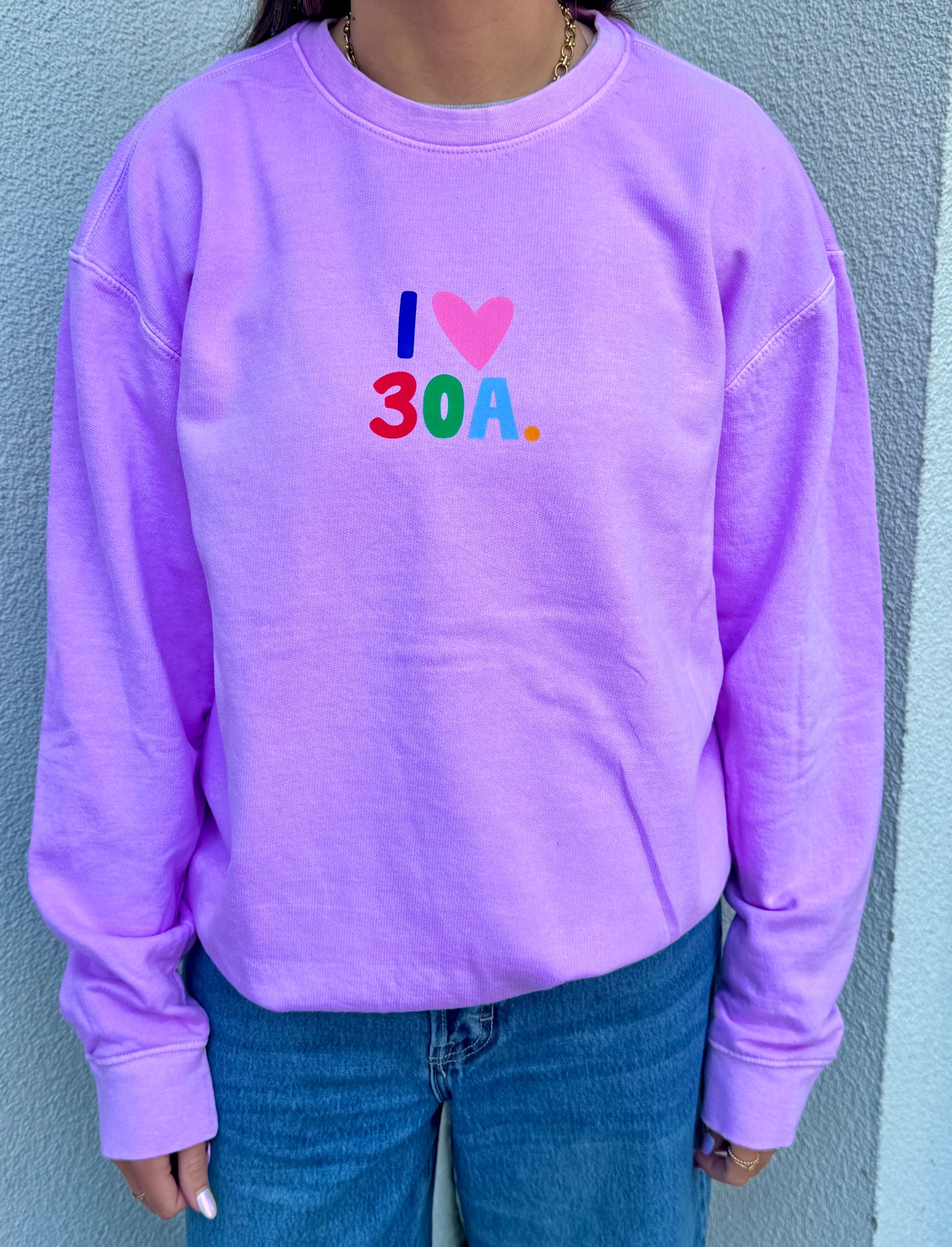 Places on 30A 26' Sweatshirt - Multi on Violet