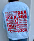 Places on 30A 26' Sweatshirt - Red on Light Blue