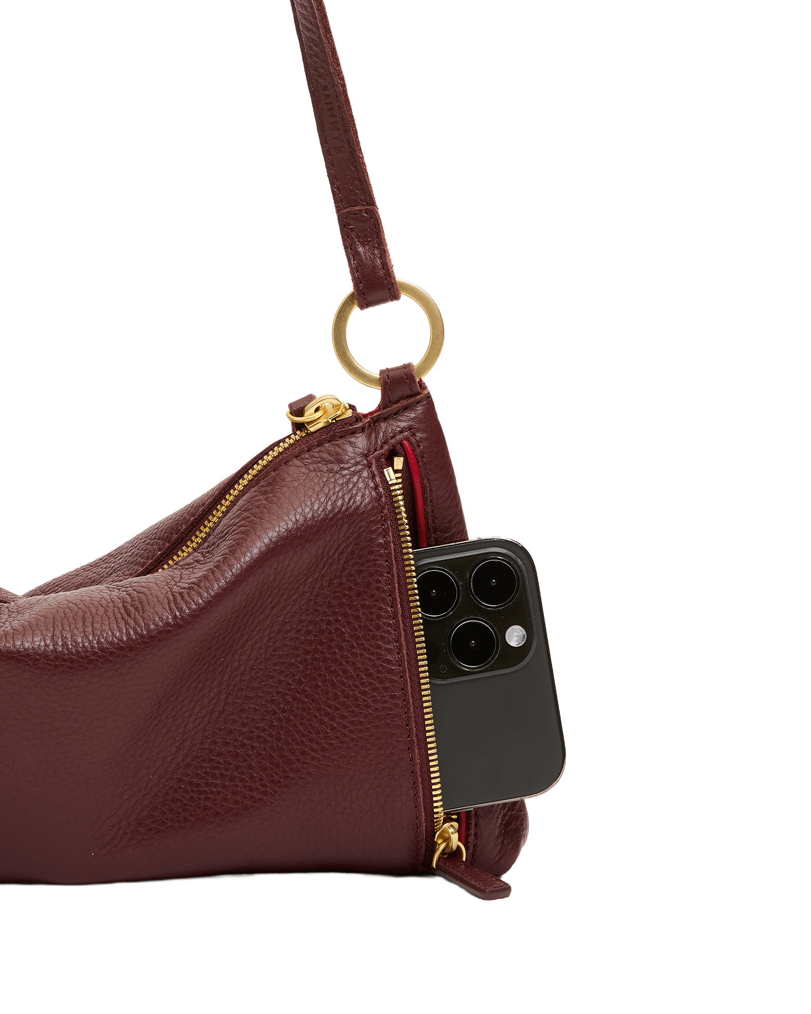 Hammitt Kyle Cherrywood Pebble/Brushed Gold Sml