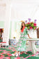 House of MBR Palm Green Babs Dress Long