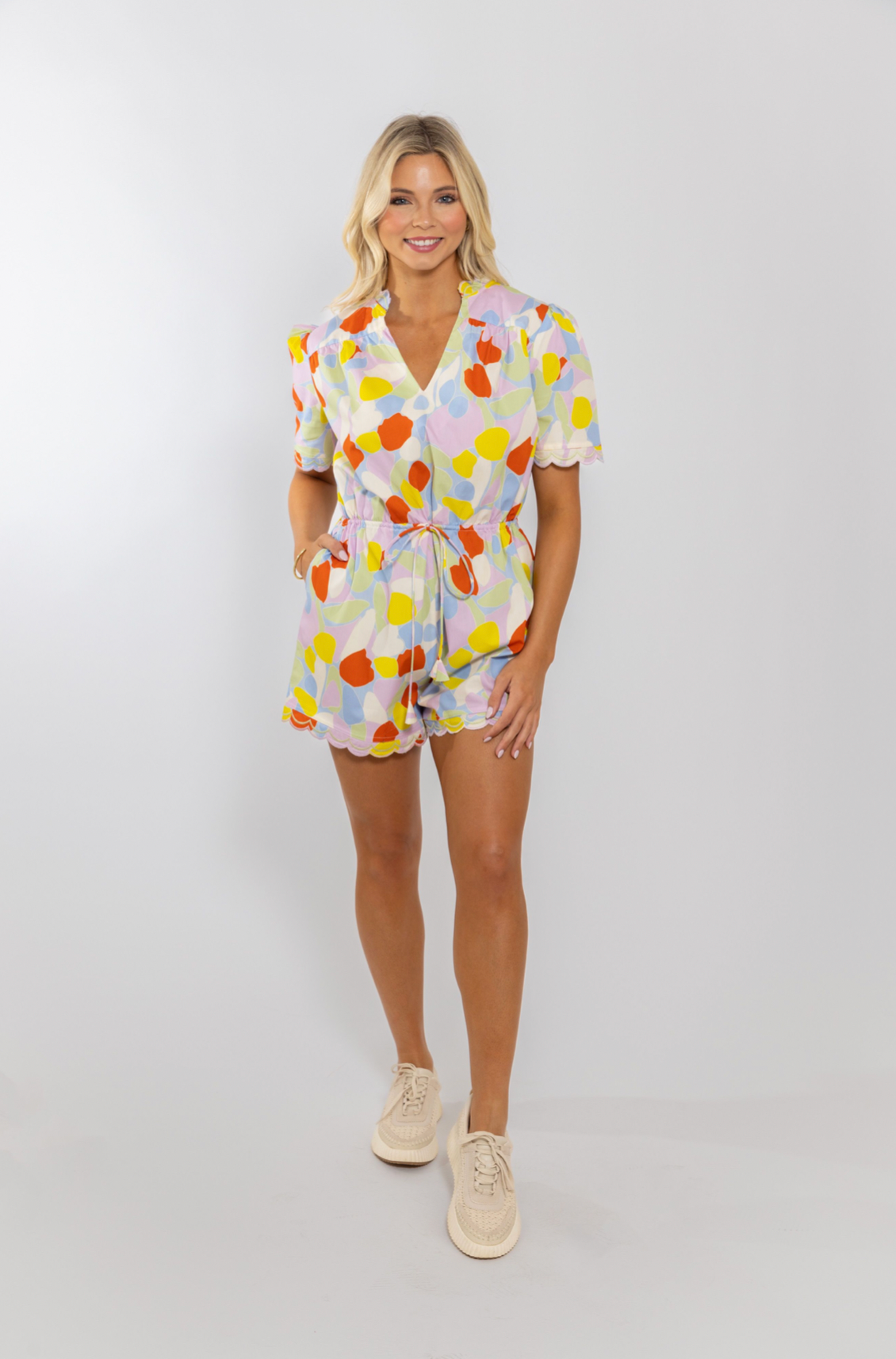 Mosaic Poplin Romper