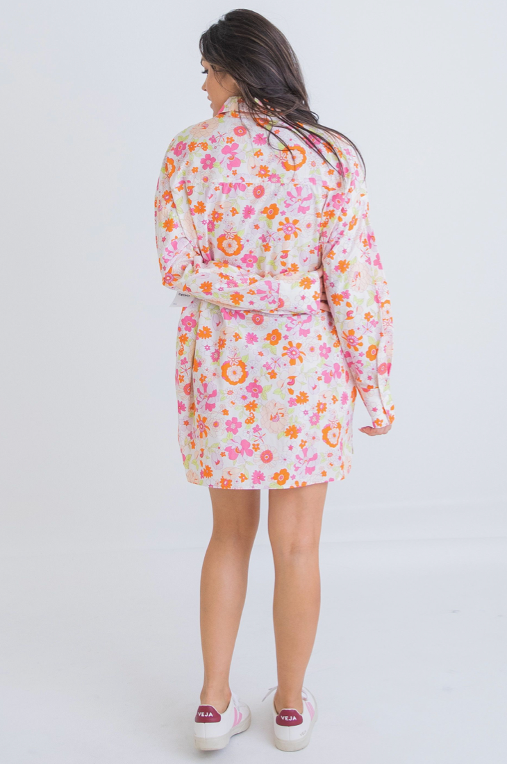 Floral Poplin London Pocket Shirt Dress