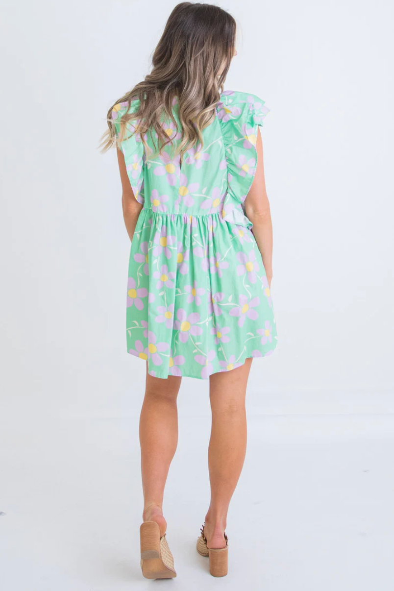 Daisy Ruffle Poplin Dress