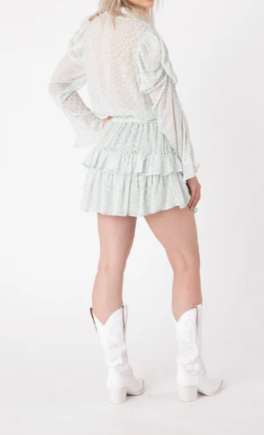 Mint Python Harlow Dress