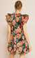 Flower Printed Dress - Salmon