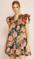 Flower Printed Dress - Salmon