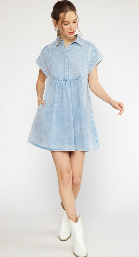 Denim Babydoll Dress