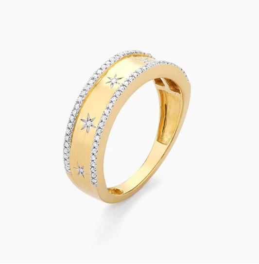 Starry Eyed Stackable Ring - YG