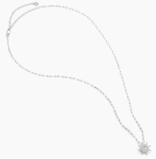 Ella Stein Sun Pendant Necklace (Silver)