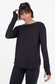 Soft Touch Long Sleeve Top - Black