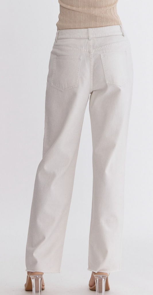 White Metallic Shimmer Pant