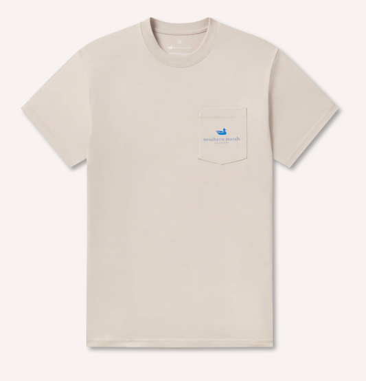 Blue Crab Tee - Ash Gray