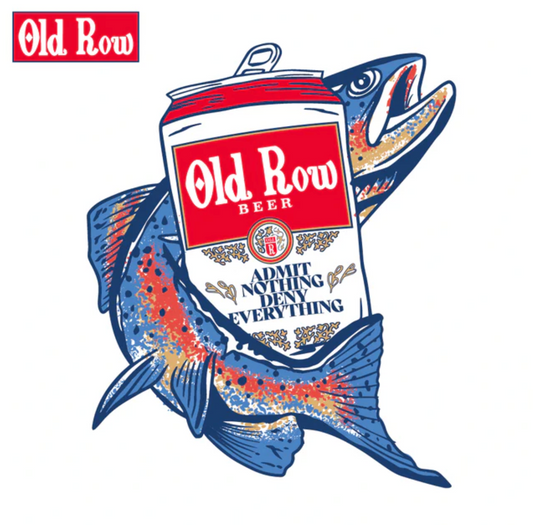 Old Row Outdoors Fishing Beer Pocket Tee (White)