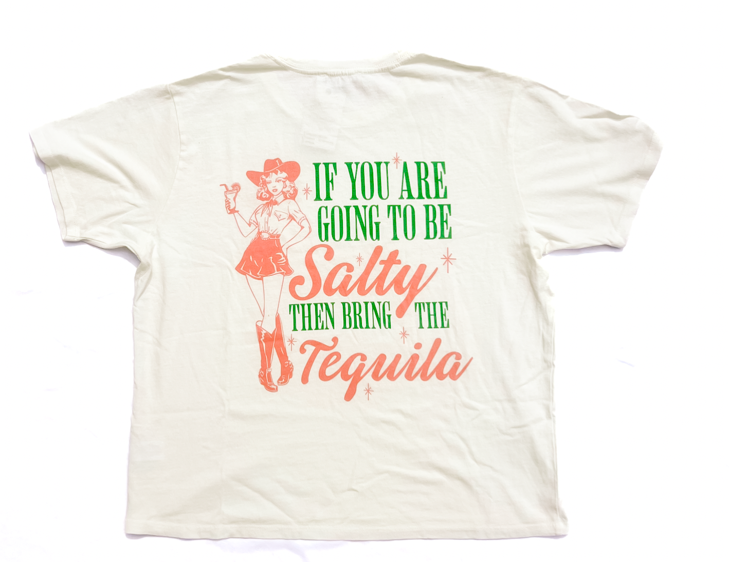 If Salty Bring Tequila Tee (Cream)