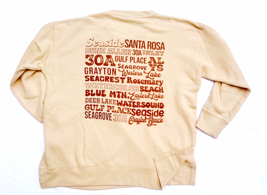 Places On 30A 2024 Sweatshirt (Beige)