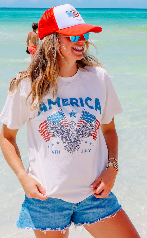 Vintage America Eagle Flag Tee