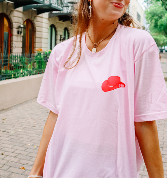 30A Coastal Cowgirl Summer Tee - LT Pink