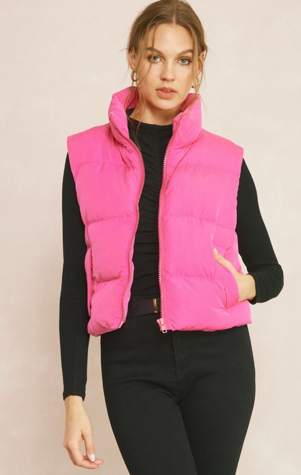 Pink Puffer Vest