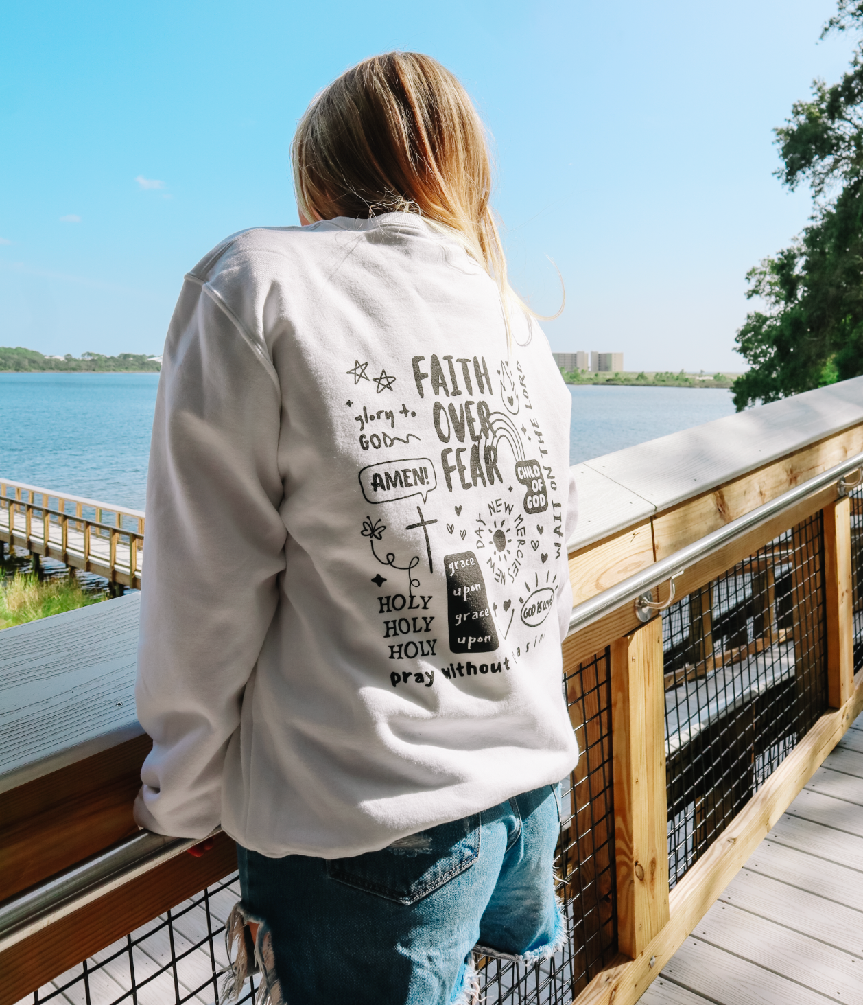 Bible Affirmation Sweatshirt - White