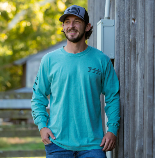 Late Nights Long Sleeve Tee - Seafoam