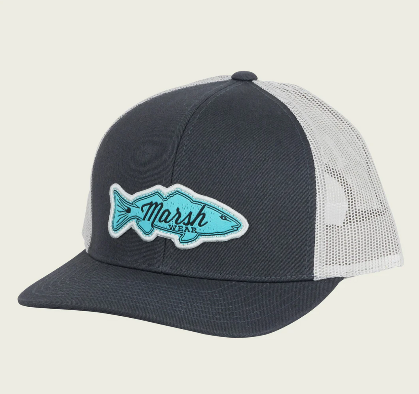 Retro RedFish Trucker (Charcoal)