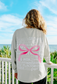 30A Places Pink Bow Long Sleeve Tee - Silver