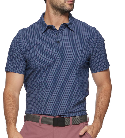 Stateline SS Geo Dot Polo (Navy)