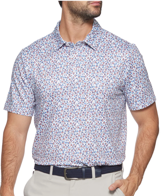 Longview SS Margarita Print Polo (White)