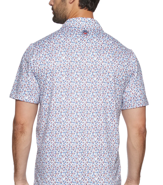 Longview SS Margarita Print Polo (White)