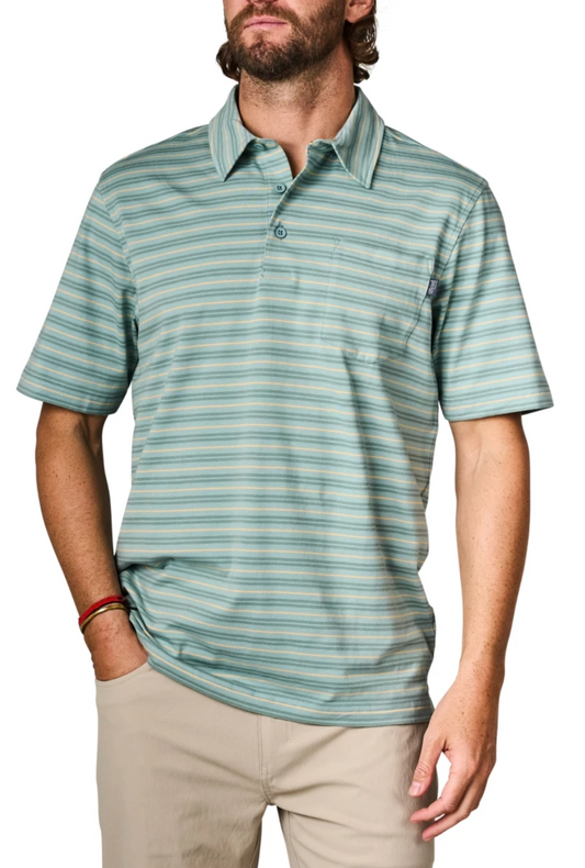 Marsh Wear Pensacola Stripe Polo (Lily Pad)