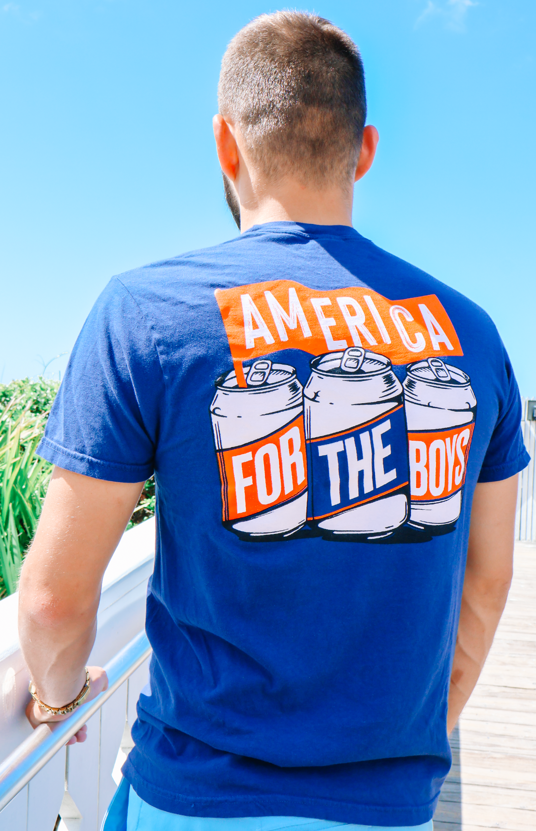 America For The Boys Pocket Tee (Navy)