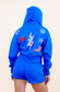 USA Crop Zip Hoodie (UltraMarine)