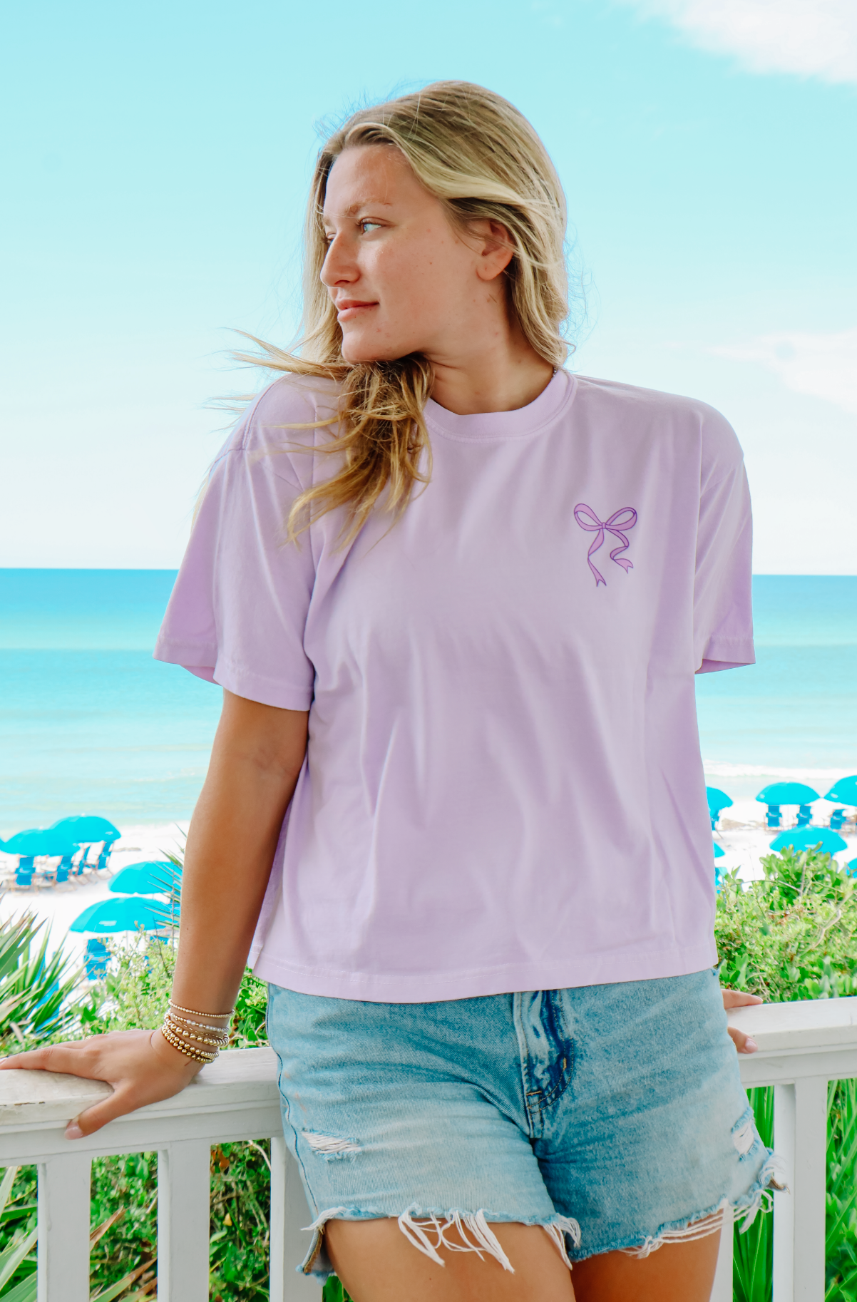 Places on 30A Bow Tee 2024 (Lavender)