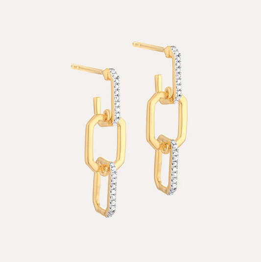 Trio Link Drop Earring