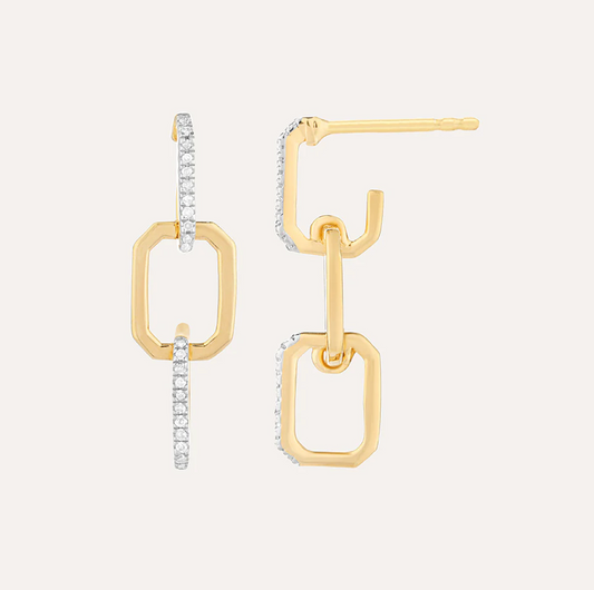 Trio Link Drop Earring