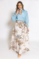 House of MBR Blue Gingham Harper Estate Top