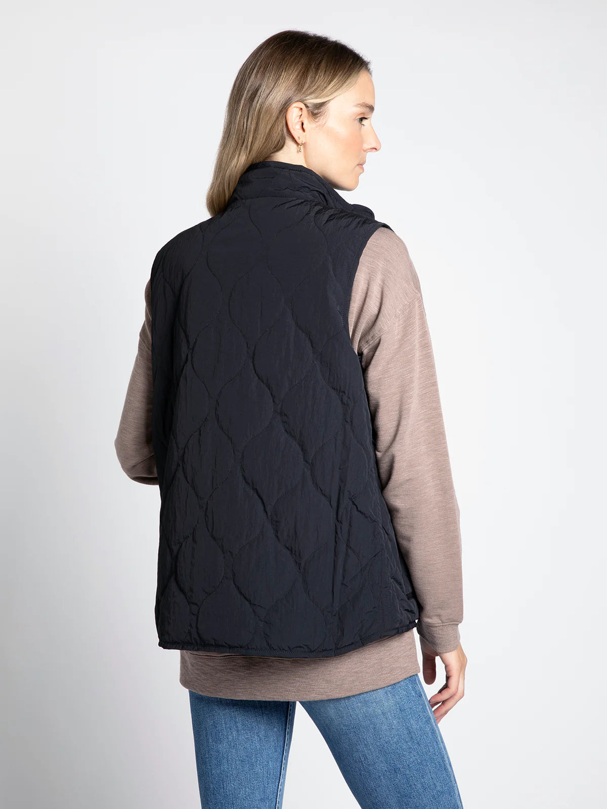 Archer Quilted Vest - Black