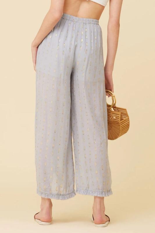 LT Blue w/Gold Lurex Pants