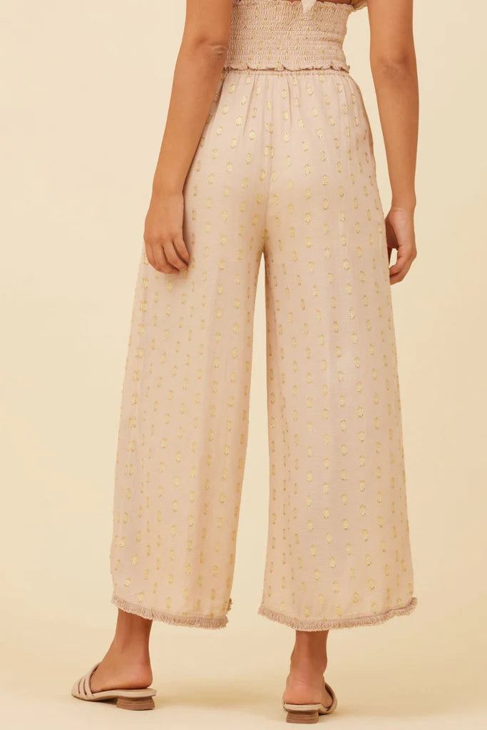 Tan w/Gold Lurex Pants