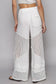 White Wide Leg Lace Pant